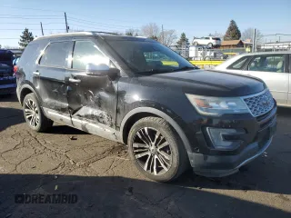 2016 Ford Explorer Platinum with VIN 1FM5K8HTXGGC66636, listed as a Copart auction lot 43134545 with 114,401 mi miles and Salvage Title. Bid and sale history available at DreamBid. Image 4.