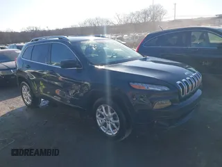 2018 Jeep Cherokee Latitude Plus with VIN 1C4PJLLB6JD611879, listed as a IAAI auction lot 41435161 with 85,837 mi miles. Bid and sale history available at carsss.com. Image 1.