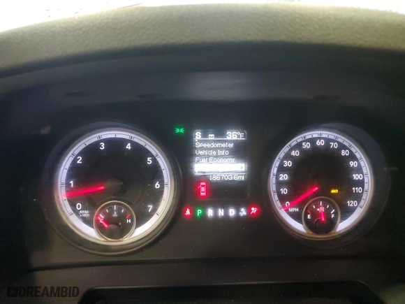 2013 Ram 1500 Big Horn with VIN 1C6RR7GT1DS675234, listed as a Copart auction lot 87361744 with 186,703 mi miles and Clean Title. Bid and sale history available at carsss.com. Image 9.