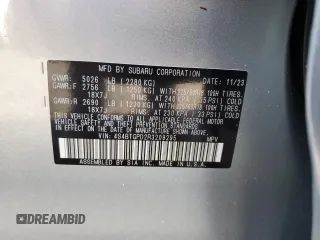 2024 Subaru Outback Touring XT с VIN 4S4BTGPD2R3209295, выставлен на аукционе Copart как лот 50828325 с пробегом Не указан миль и Списание • Salvage title. История ставок и продаж доступна на DreamBid. Изображение 13.