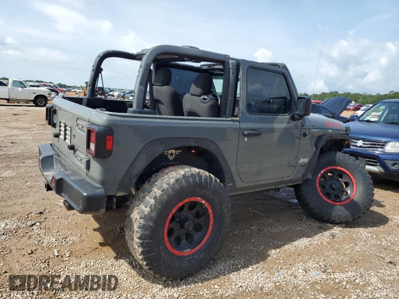 2021 Jeep Wrangler Sport with VIN 1C4GJXAN2MW523442, listed as a Copart auction lot 58253505 with 77,393 mi miles and Salvage title. Bid and sale history available at DreamBid. Image 3.