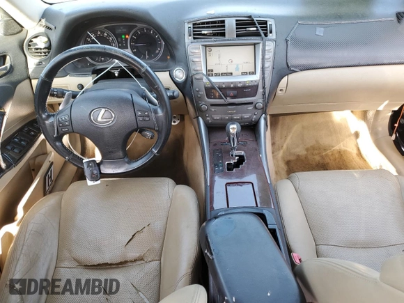 2007 Lexus IS 350 with VIN JTHBE262372007939, listed as a Copart auction lot 61775925 with 146,064 mi miles and Salvage title. Bid and sale history available at DreamBid. Image 8.