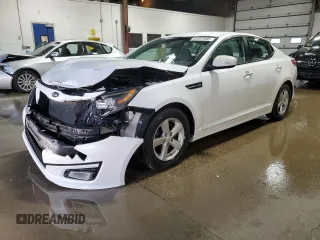 2015 Kia Optima LX with VIN KNAGM4A70F5558185, listed as a Copart auction lot 52097285 with 118,296 mi miles and Salvage Title. Bid and sale history available at DreamBid. Image 1.
