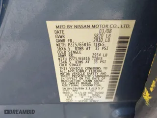 2008 Nissan Quest S with VIN 5N1BV28U98N114957, listed as a IAAI auction lot 41884382 with 146,779 mi miles. Bid and sale history available at carsss.com. Image 9.