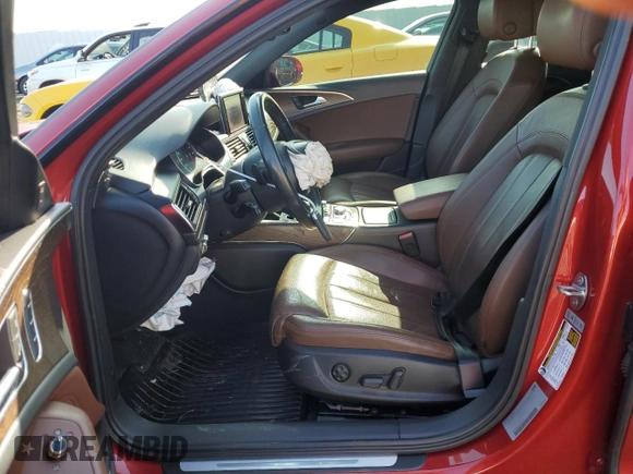 2015 Audi A6 with VIN WAUHMBFC1FN027544, listed as a Copart auction lot 53960404 with 104,428 mi miles and Salvage title. Bid and sale history available at DreamBid. Image 7.