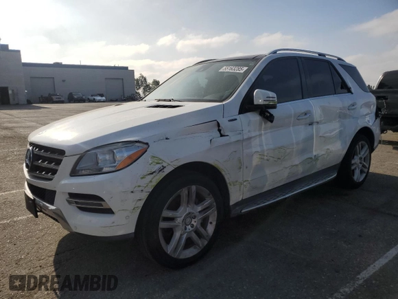 2015 Mercedes-Benz M 350 with VIN 4JGDA5JB9FA608061, listed as a Copart auction lot 55163285 with 177,790 mi miles and Salvage title. Bid and sale history available at DreamBid. Image 1.
