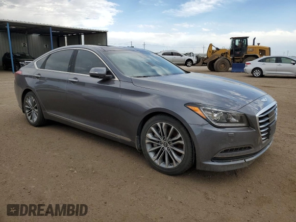 2015 Hyundai Genesis 3.8L with VIN KMHGN4JE6FU077972, listed as a Copart auction lot 60569254 with 0 mi miles and Clean Title. Bid and sale history available at carsss.com. Image 4.