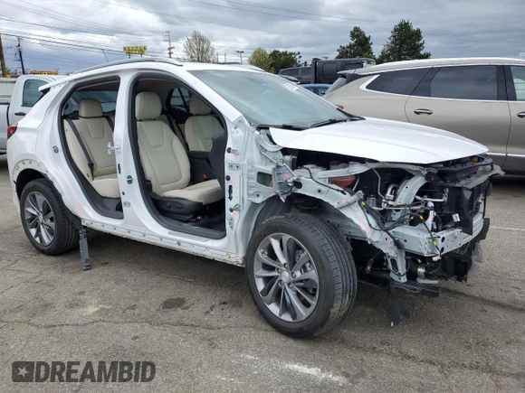 2023 Buick Encore GX Essence with VIN KL4MMGSL7PB126936, listed as a Copart auction lot 53088395 with 20,167 mi miles and Salvage title. Bid and sale history available at DreamBid. Image 4.