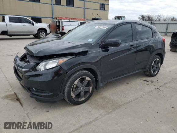 2018 Honda HR-V EX-L Navi with VIN 3CZRU5H75JM717805, listed as a Copart auction lot 86217844 with 95,702 mi miles and Salvage Title. Bid and sale history available at carsss.com. Image 1.