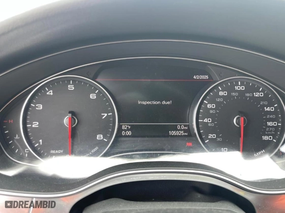 2016 Audi A6 2.0T Premium Plus with VIN WAUGFAFC4GN048745, listed as a Copart auction lot 52599295 with 105,925 mi miles and Clean Title. Bid and sale history available at carsss.com. Image 9.
