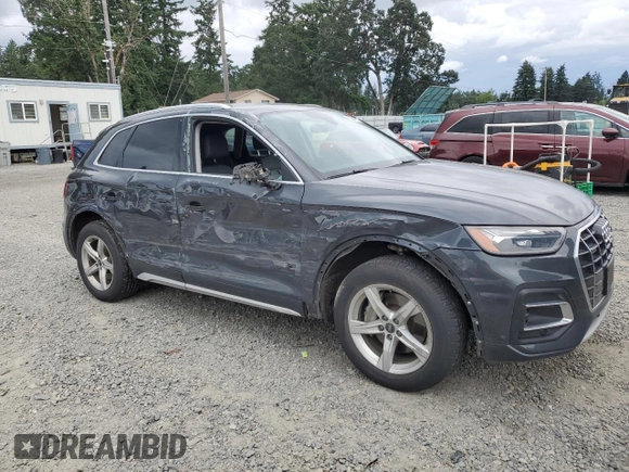 2021 Audi Q5 Premium with VIN WA1AAAFY3M2004889, listed as a Copart auction lot 56848775 with 84,071 mi miles and Salvage title. Bid and sale history available at DreamBid. Image 4.