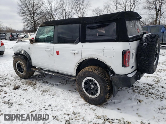 2024 Ford Bronco Outer Banks with VIN 1FMEE8BP1RLA50798, listed as a Copart auction lot 45704955 with 8,182 mi miles and Salvage title. Bid and sale history available at DreamBid. Image 2.