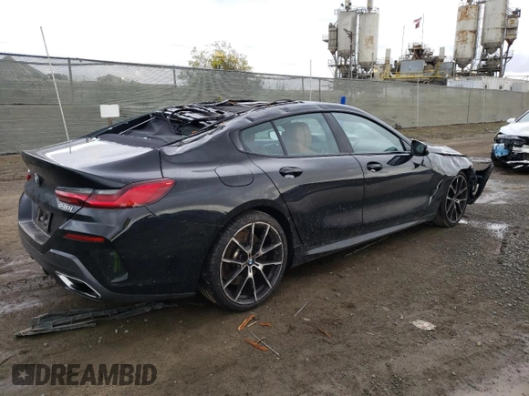 2022 BMW 8 Series 840i with VIN WBAGV2C04NCH43645, listed as a Copart auction lot 46637683 with 25,806 mi miles and . Bid and sale history available at DreamBid. Image 3.