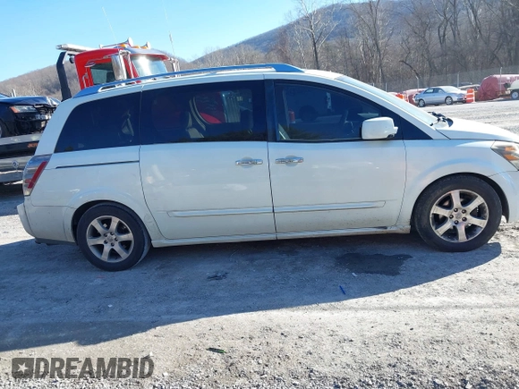 2007 Nissan Quest S with VIN 5N1BV28U77N127494, listed as a IAAI auction lot 41445049 with 210,641 mi miles. Bid and sale history available at carsss.com. Image 13.