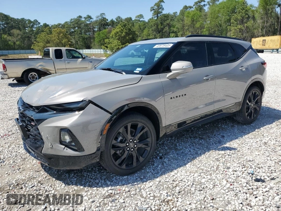 2021 Chevrolet Blazer RS with VIN 3GNKBERSXMS583283, listed as a Copart auction lot 49978405 with 52,403 mi miles and Clean title. Bid and sale history available at DreamBid. Image 1.