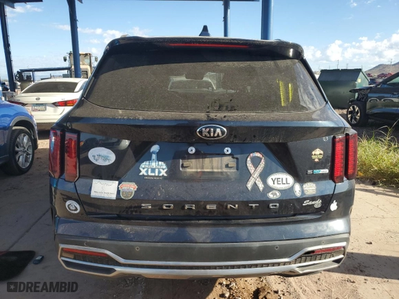 2021 Kia Sorento Hybrid S with VIN KNDRG4LG2M5033366, listed as a Copart auction lot 72620524 with 52,667 mi miles and Salvage Title. Bid and sale history available at carsss.com. Image 6.