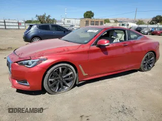 2021 Infiniti Q60 Luxe with VIN JN1EV7KK8MM410657, listed as a Copart auction lot 71124524 with 52,249 mi miles and Salvage Title. Bid and sale history available at carsss.com. Image 1.