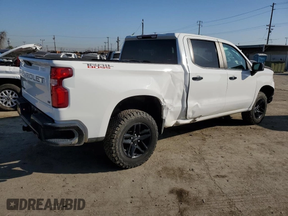 2021 Chevrolet Silverado 1500 LT Trail Boss with VIN 1GCPYFEL4MZ346809, listed as a Copart auction lot 52740965 with 81,499 mi miles and Salvage Title. Bid and sale history available at DreamBid. Image 3.