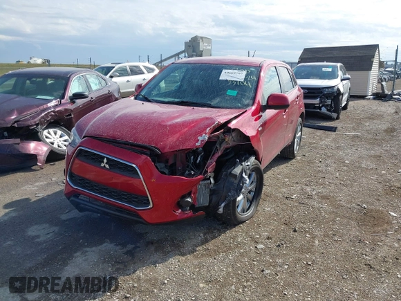 2015 Mitsubishi Outlander Sport ES with VIN 4A4AP3AU1FE053104, listed as a IAAI auction lot 40669797 with 127,778 mi miles. Bid and sale history available at carsss.com. Image 2.
