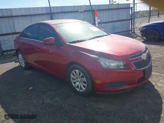 2011 Chevrolet Cruze LT w/1LT with VIN 1G1PF5S97B7198844, listed as a IAAI auction lot 41830481 with 162,713 mi miles. Bid and sale history available at carsss.com. Image 1.
