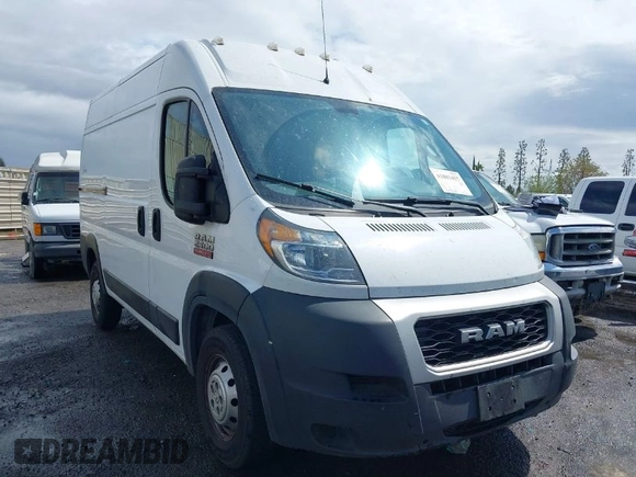 2019 Ram ProMaster Cargo with VIN 3C6TRVCG7KE562908, listed as a IAAI auction lot 41803457 with 167,864 mi miles and . Bid and sale history available at DreamBid. Image 1.