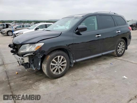 2015 Nissan Pathfinder SV with VIN 5N1AR2MM2FC686905, listed as a Copart auction lot 55437315 with 150,656 mi miles and Salvage title. Bid and sale history available at DreamBid. Image 1.