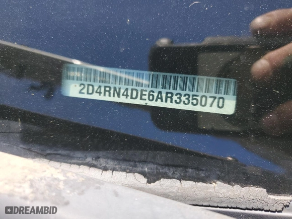2010 Dodge Grand Caravan SE with VIN 2D4RN4DE6AR335070, listed as a Copart auction lot 50740575 with 172,732 mi miles and Salvage Title. Bid and sale history available at carsss.com. Image 14.