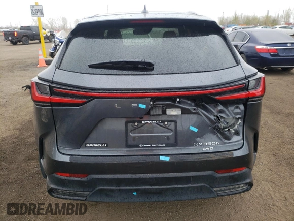 2025 Lexus NX 350h Premium with VIN 2T2GKCEZ5SC047322, listed as a Copart auction lot 56096035 with 5,012 mi miles and Salvage Title. Bid and sale history available at DreamBid. Image 6.