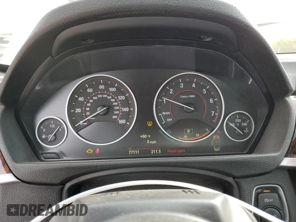 2015 BMW 4 Series 435i with VIN WBA3T3C56FP738508, listed as a Copart auction lot 74870964 with 77,111 mi miles and Salvage Title. Bid and sale history available at carsss.com. Image 9.