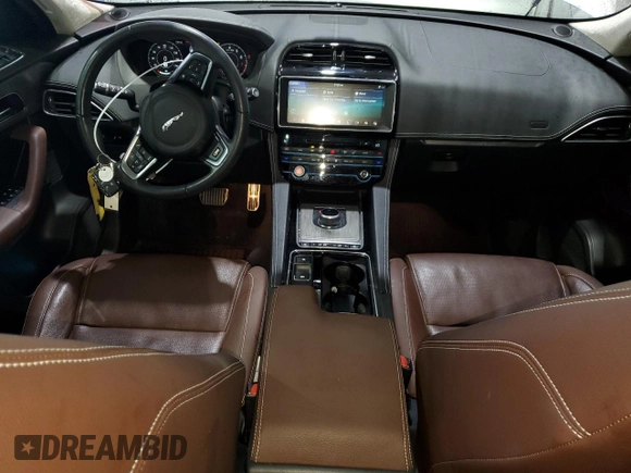 2019 Jaguar F-Pace S with VIN SADCM2FV4KA369008, listed as a Copart auction lot 43822355 with 45,408 mi miles and Salvage Title. Bid and sale history available at DreamBid. Image 8.