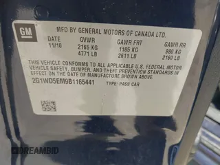2011 Chevrolet Impala Police Police with VIN 2G1WD5EM9B1165441, listed as a IAAI auction lot 41871506 with 138,810 mi miles. Bid and sale history available at carsss.com. Image 9.