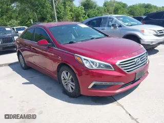 2015 Hyundai Sonata 2.4L SE with VIN 5NPE24AF7FH257498, listed as a IAAI auction lot 42051629 with 1 mi miles. Bid and sale history available at carsss.com. Image 1.