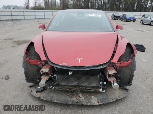 2020 Tesla Model 3 Long Range with VIN 5YJ3E1EB6LF620422, listed as a Copart auction lot 48899245 with 82,245 mi miles and Salvage Title. Bid and sale history available at carsss.com. Image 5.