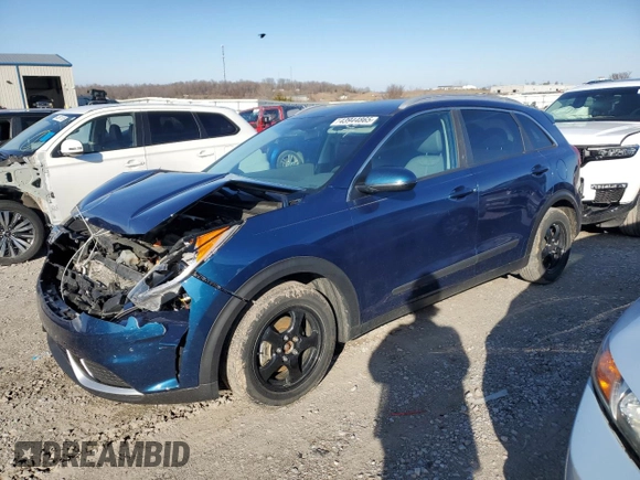 2017 Kia Niro FE with VIN KNDCB3LCXH5049218, listed as a Copart auction lot 43944865 with 115,160 mi miles and Salvage Title. Bid and sale history available at carsss.com. Image 1.