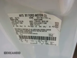 2013 Ford F-150 XL with VIN 1FTFX1CF3DKF37810, listed as a IAAI auction lot 41970478 with 211,781 mi miles. Bid and sale history available at carsss.com. Image 9.