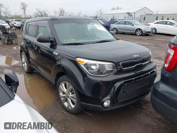 2016 Kia Soul + with VIN KNDJP3A51G7334244, listed as a IAAI auction lot 42025746 with 63,314 mi miles. Bid and sale history available at carsss.com. Image 1.