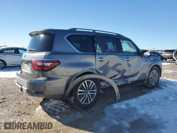2021 Nissan Armada SL with VIN JN8AY2BA5M9372860, listed as a Copart auction lot 87930925 with 78,778 mi miles and Salvage Title. Bid and sale history available at carsss.com. Image 3.