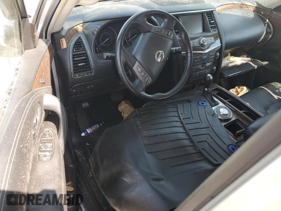 2019 Nissan Armada SL z VIN JN8AY2ND4K9087456, wystawiony jako Copart lot #53859545 z przebiegiem Nie podano mil oraz Szkoda całkowita • Salvage title. Historia ofert i sprzedaży dostępna na DreamBid. Obrazek 8.