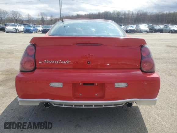 2002 Chevrolet Monte Carlo SS with VIN 2G1WX15K829204858, listed as a Copart auction lot 50626175 with 84,085 mi miles and Salvage Title. Bid and sale history available at carsss.com. Image 6.
