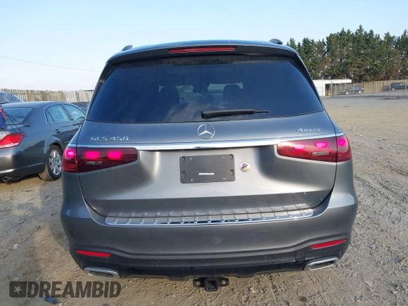 2025 Mercedes-Benz GLS 450 with VIN 4JGFF5KEXSB308035, listed as a IAAI auction lot 41814613 with 1,985 mi miles and . Bid and sale history available at DreamBid. Image 16.