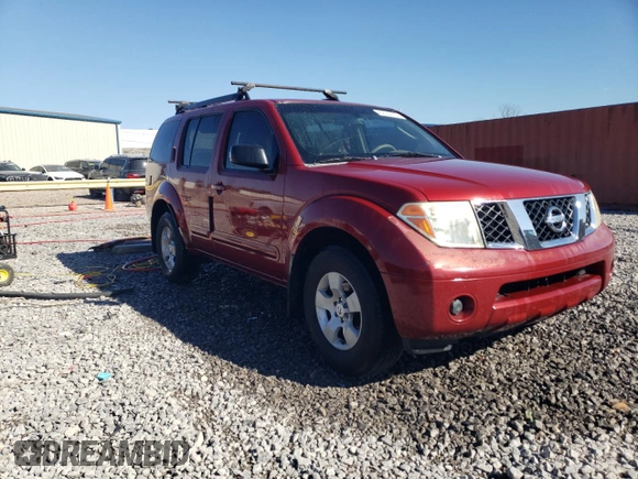 2005 Nissan Pathfinder SE with VIN 5N1AR18U55C755086, listed as a Copart auction lot 46274415 with 263,713 mi miles and Salvage Title. Bid and sale history available at carsss.com. Image 4.