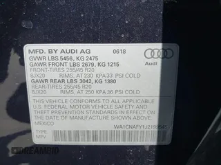2018 Audi Q5 Prestige z VIN WA1CNAFY1J2199545, wystawiony jako IAAI lot #42342044 z przebiegiem 16 098 mil mil oraz . Historia ofert i sprzedaży dostępna na DreamBid. Obrazek 9.