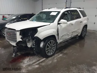 2014 GMC Acadia Denali with VIN 1GKKVTKD2EJ225389, listed as a IAAI auction lot 41718955 with 126,865 mi miles. Bid and sale history available at carsss.com. Image 2.