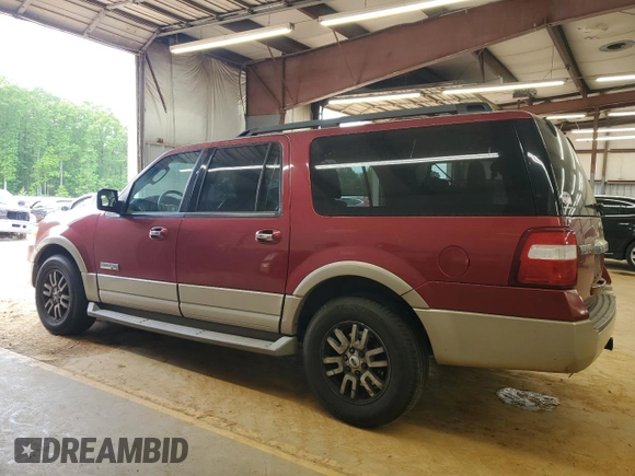 2007 Ford Expedition Max Eddie Bauer z VIN 1FMFK175X7LA18795, wystawiony jako Copart lot #54009945 z przebiegiem 230 646 mil mil oraz Szkoda całkowita • Salvage title. Historia ofert i sprzedaży dostępna na DreamBid. Obrazek 2.