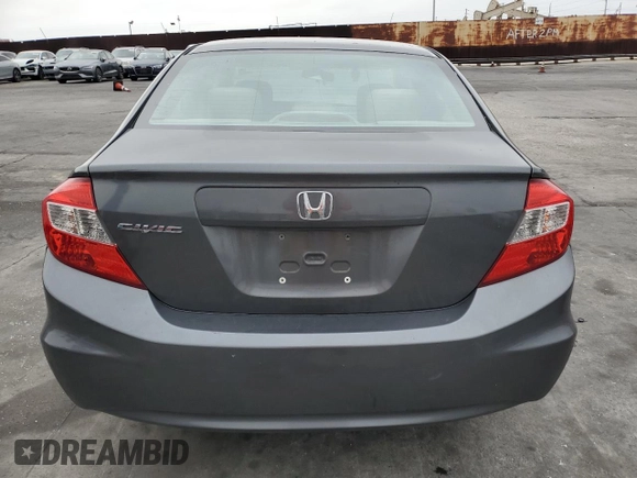 2012 Honda Civic EX with VIN 2HGFB2F88CH554322, listed as a Copart auction lot 55303165 with 192,132 mi miles and Salvage Title. Bid and sale history available at DreamBid. Image 6.