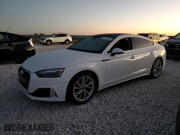 2022 Audi A5 Sportback Premium with VIN WAUABCF54NA014307, listed as a Copart auction lot 71891573 with 25,486 mi miles. Bid and sale history available at carsss.com. Image 1.