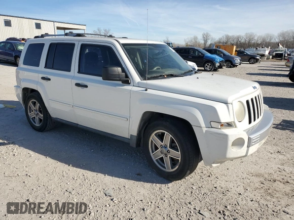 2007 Jeep Patriot Limited with VIN 1J8FT48W57D265753, listed as a Copart auction lot 80858164 with Not provided miles and Salvage title. Bid and sale history available at DreamBid. Image 4.