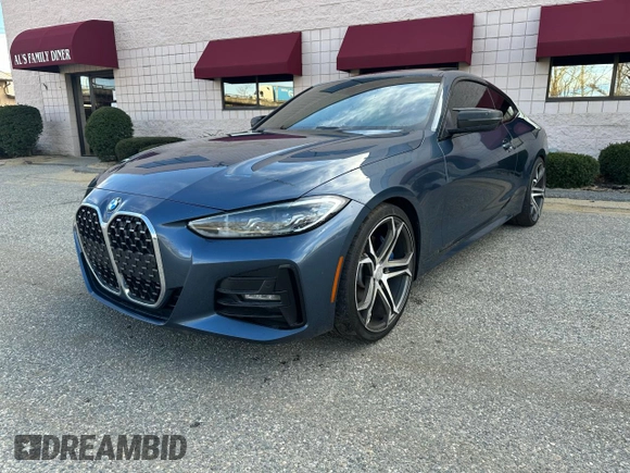 2021 BMW 4 Series 430i with VIN WBA53AP06MCF42734, listed as a Copart auction lot 53406215 with 121,670 mi miles and Clean Title. Bid and sale history available at DreamBid. Image 2.