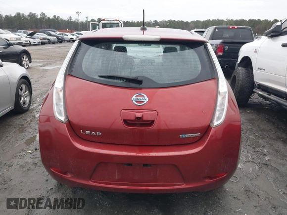 2015 Nissan LEAF S with VIN 1N4AZ0CP1FC311520, listed as a IAAI auction lot 41571630 with 58,800 mi miles. Bid and sale history available at carsss.com. Image 16.