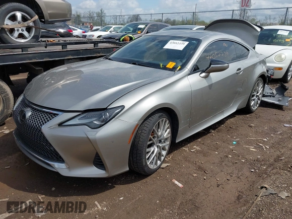 2019 Lexus RC with VIN JTHS85BC3K5005168, listed as a IAAI auction lot 42052239 with 58,976 mi miles. Bid and sale history available at carsss.com. Image 18.
